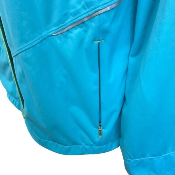 Asics Full Zip Lightweight Windbreaker Jacket Midlength Sky Blue XL Running - Picture 5 of 12